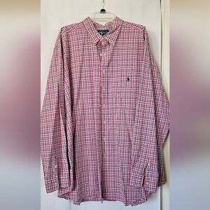 Ralph Lauren Mens Classic Fit‎ Long Sleeve Plaid Button Down Shirt Size 3xlt
